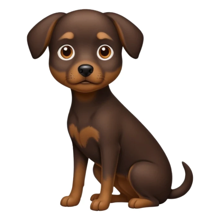 Dark brown dog
 sticker