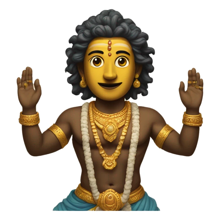 vishnu standing has four hands and two legs in between sea  sticker