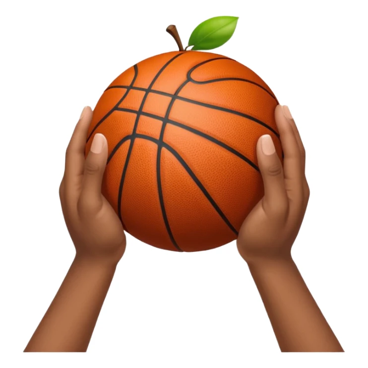 A 3D Apple-style emoji showing two human hands making a basketball “time-out” gesture — one hand held vertically and the other horizontally forming a “T” shape. Only hands visible, cheerful and clear design, white background, soft shadows, realistic skin tone and glossy Apple emoji finish sticker