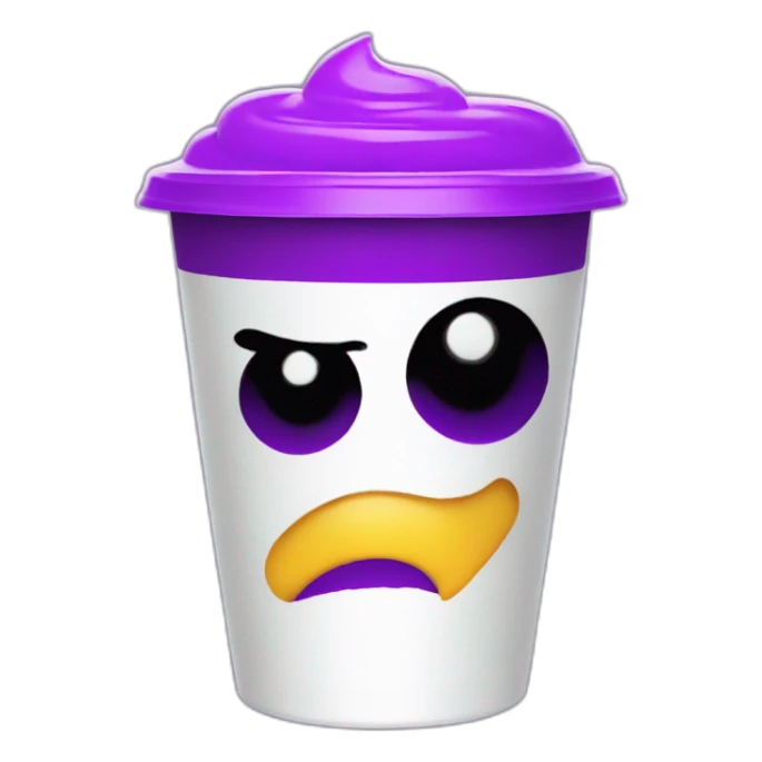 mysterious purple drink in a plastic white cup sticker