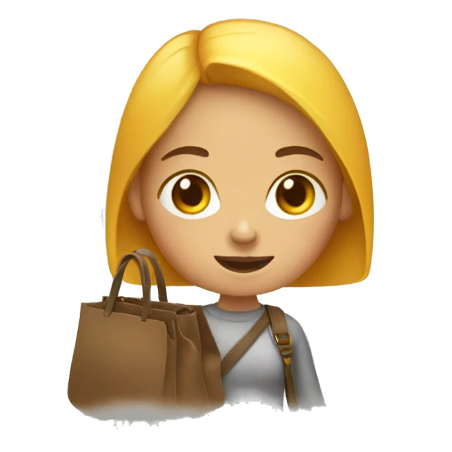 girl with bag sticker