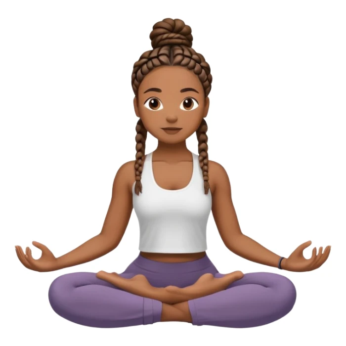 Black woman with braids doing yoga sticker