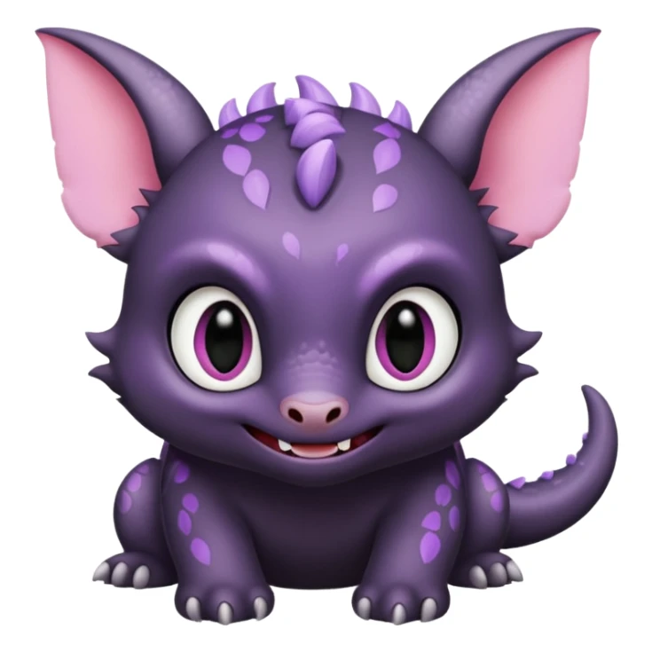 Pink Lavender Marked Rhypherior-Toothless-animal sticker