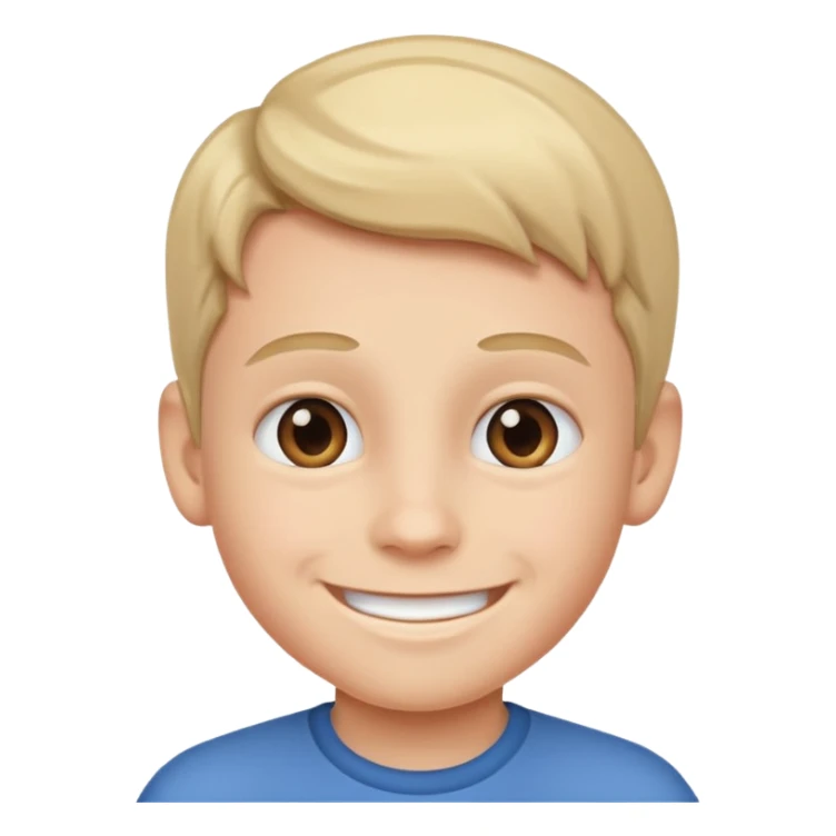 smiling male kid sticker