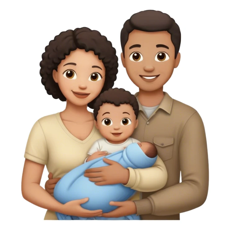 1 fils 1 bébé   1 mère 1 pere  sticker