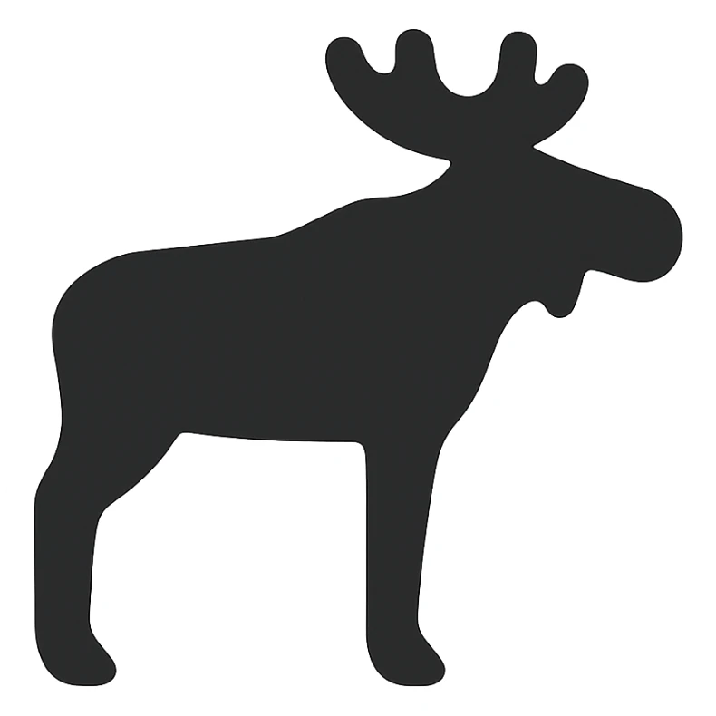 Moose black silhouette sticker
