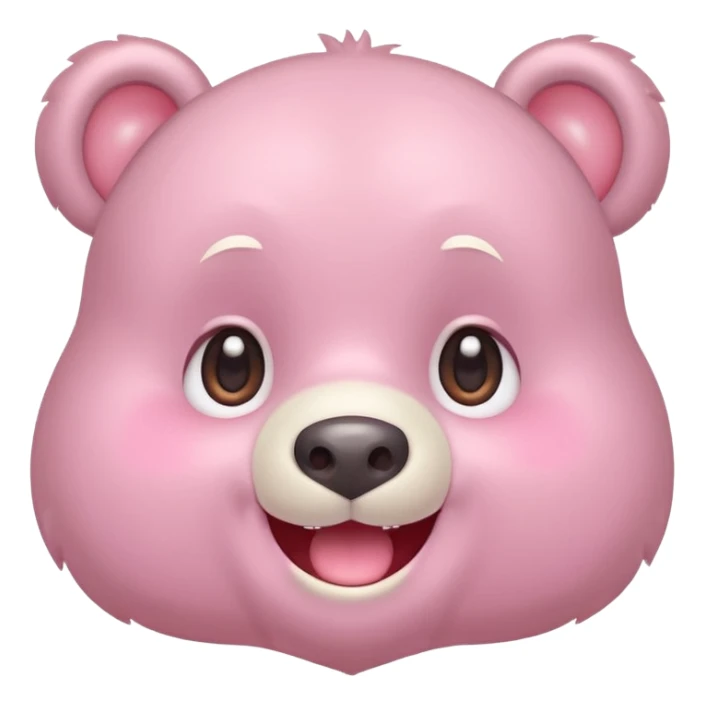 Beary  sparkling eyes, wide smile, rosy cheeks, joyful expression, pastel colors, soft lighting, kawaii anime style sticker