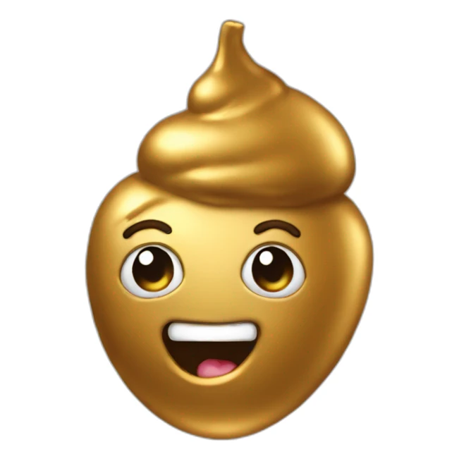 poop made of gold sticker