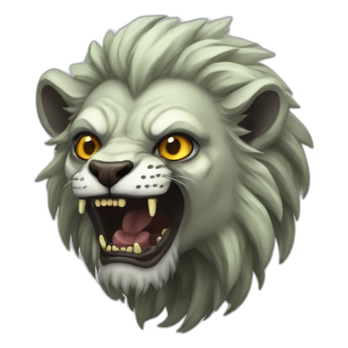 Zombie lions undead male and female sticker