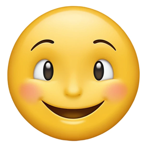 Create a hand drawn Smile reaction emoji for a new social media app sticker