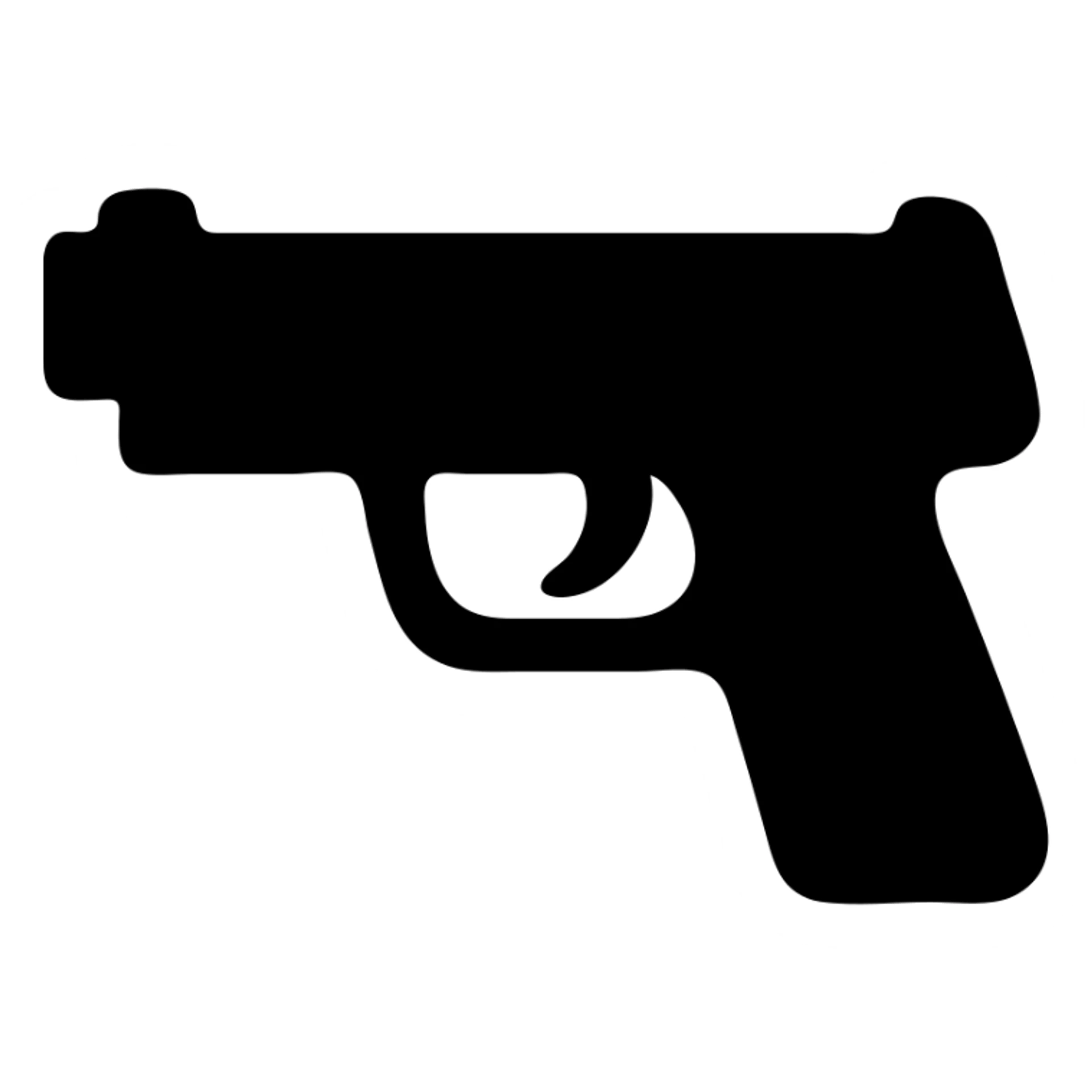 pink gun, minimal, flat color, no details sticker