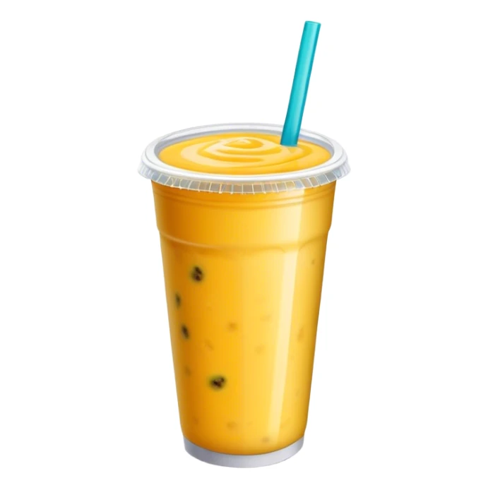Passionfruit smoothie in to go cup sticker
