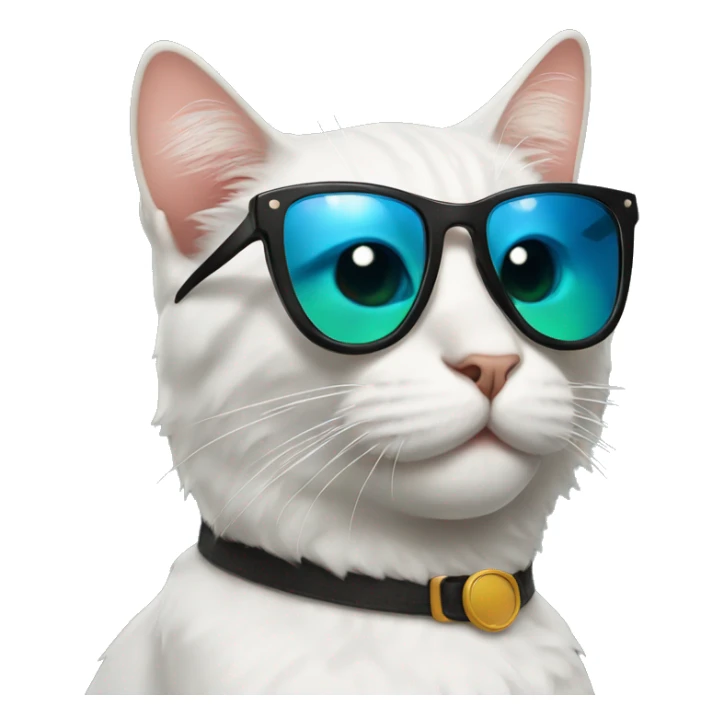 Cat with sunglasses sticker