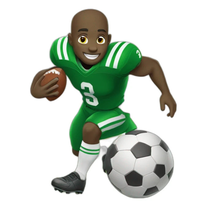 Tortue qui joue U football sticker