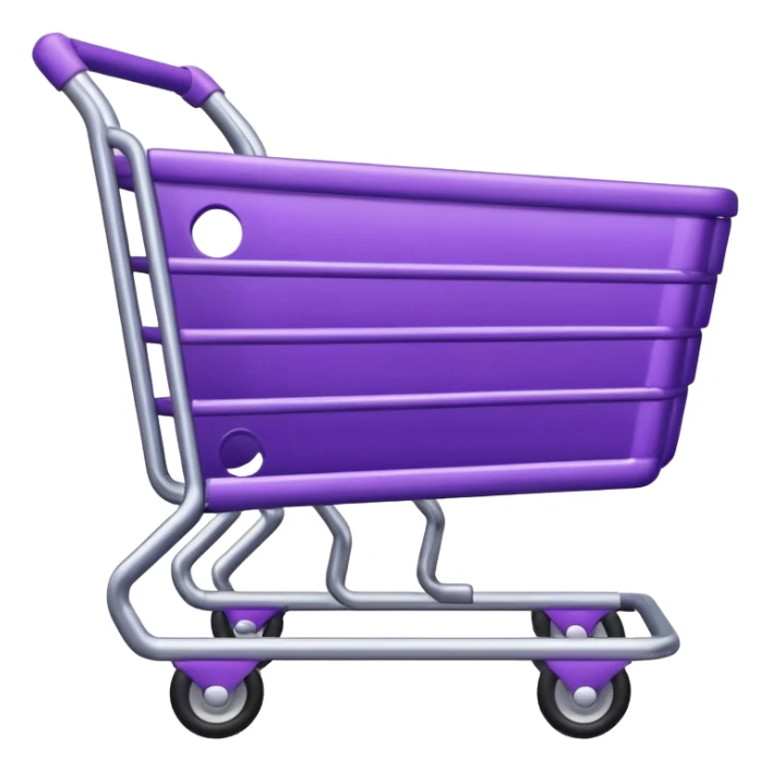 purple shopping cart sticker