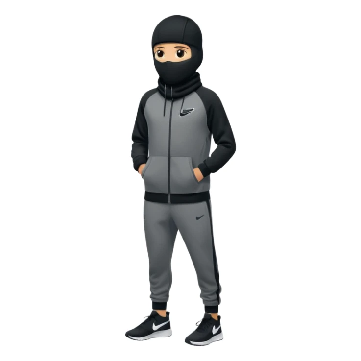 nike tech tracksuit clothing and baclava, no person sticker