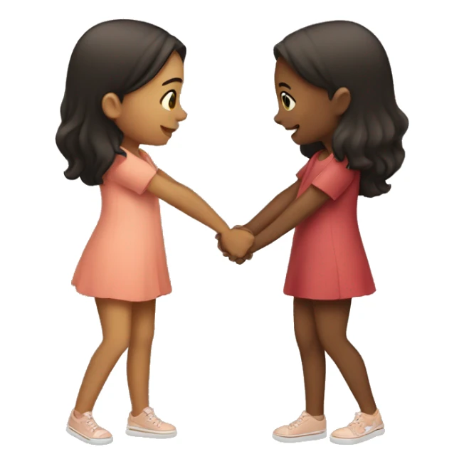 two girls holding hands and kissing sticker