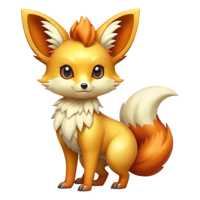 Shiny Fennekin-Vulpix-fusion-hybrid full body sticker