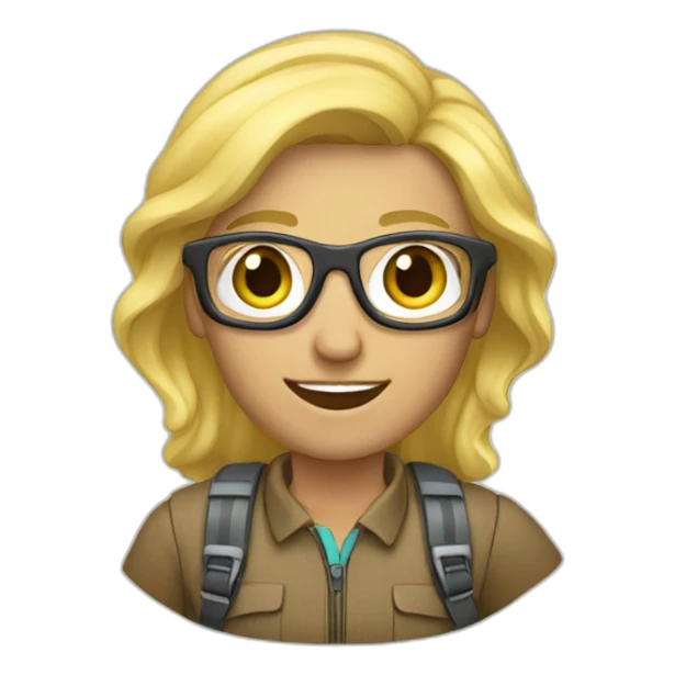 -A blond hiker entrepreneur sticker