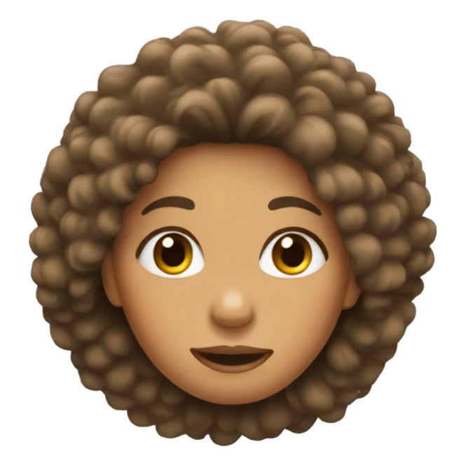 Girl with bushy hair  sticker