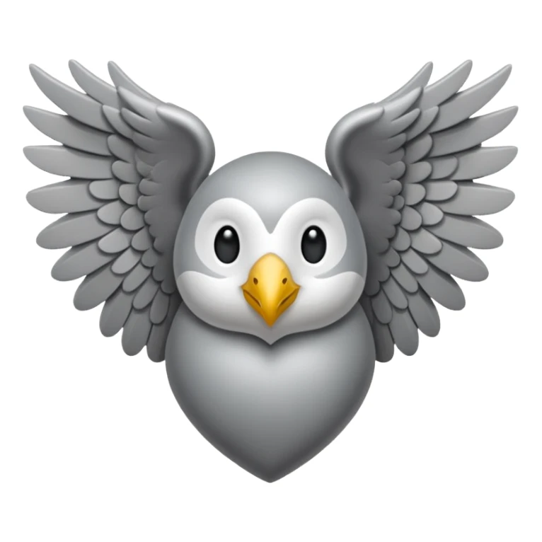 Corazom gris con una venda y alas (totalmente gris) sin detalles  sticker