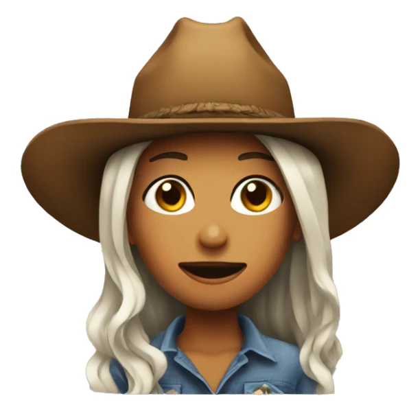 stoned girl with cowboy hat sticker