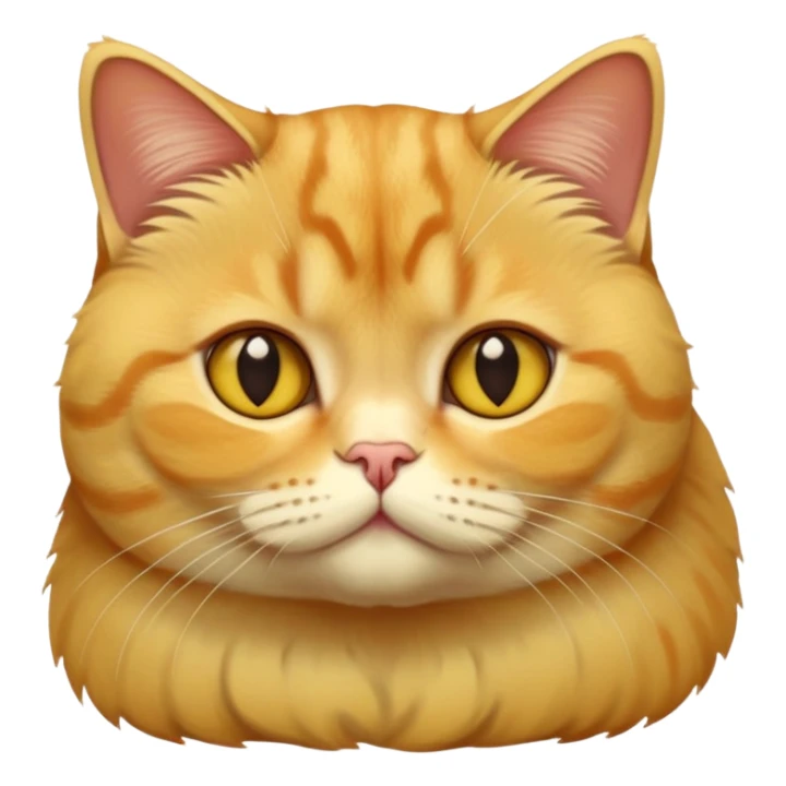 British shorthair cat with yellowish ginger fur sticker