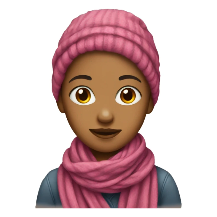 Girl wearing a scarf sticker