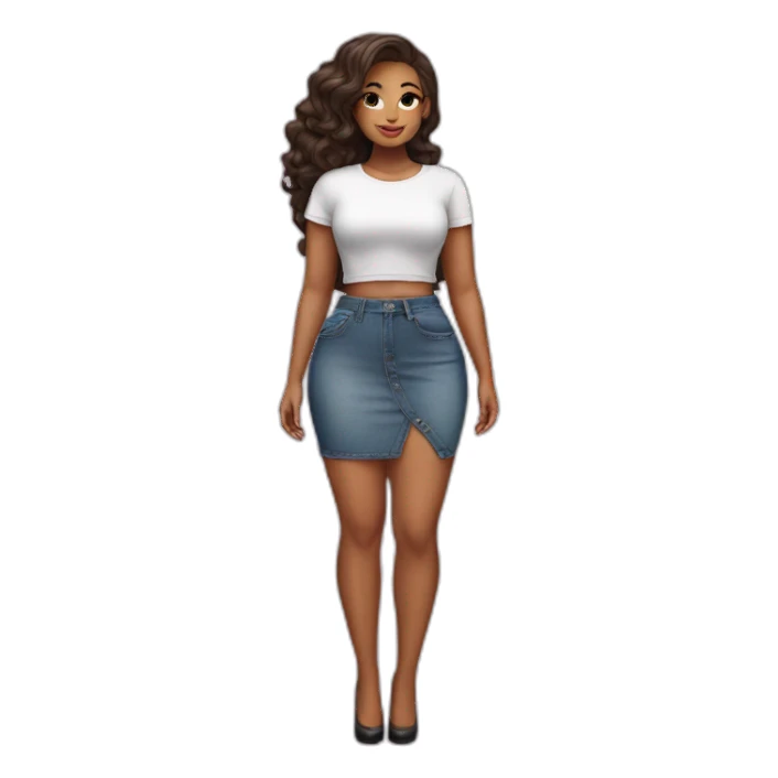 Curvy beauty skirt sits sticker