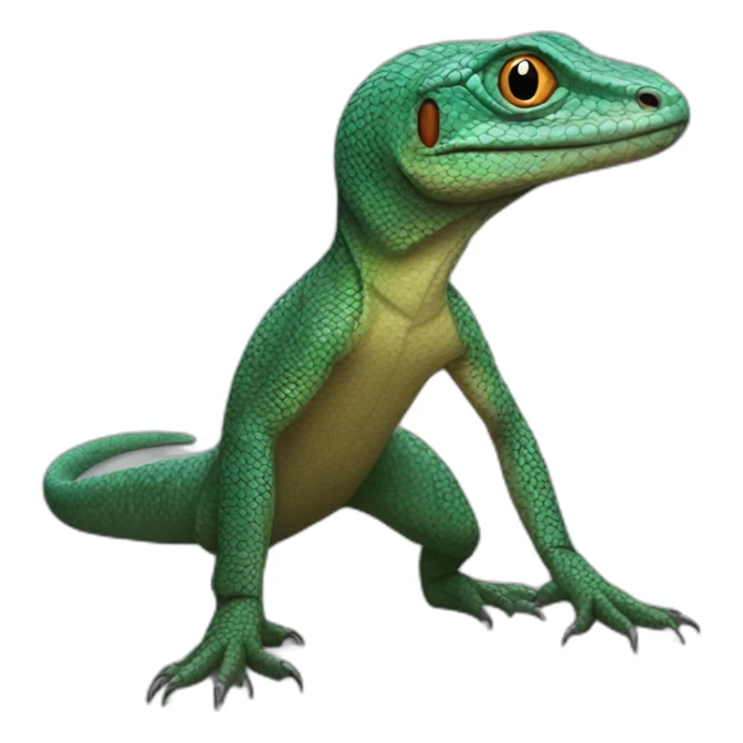 realistic full body monitor lizard sticker
