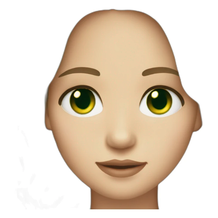 Jennifer Lawrence with Green eyes and long dark hair sticker