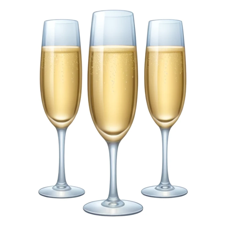 tower of champagne glasses sticker