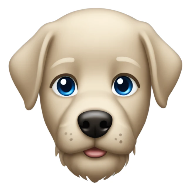 beard man black hair blue eyes black Labrador  sticker