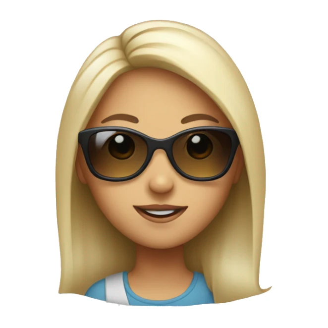 girl with charisma, aura, sunglasses, popular sticker