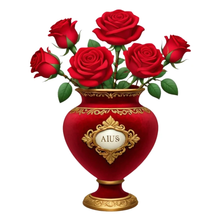 Roses in a vintage vase sticker