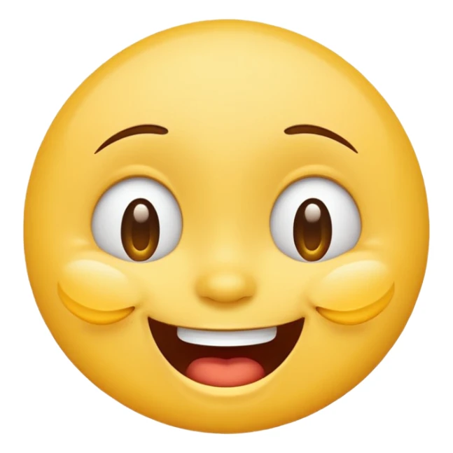 Emoji, yellow round laughing tilted head face with tears of fun sticker