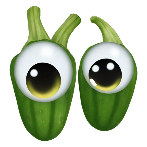 Emoji with Cucmbers on eye sticker
