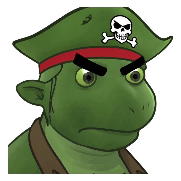 injured pirate meme emoji style sticker