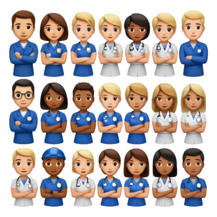 professions in different poses sticker