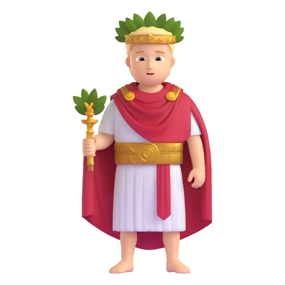 Tiberius Gracchus with laurel wreath, Roman toga sticker