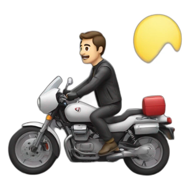 Homme qui fait de la moto sticker
