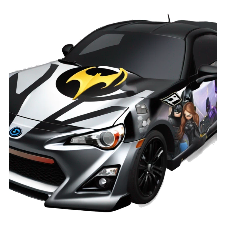 Darth Vader Batman and Batgirl themed Scion FR-S  sticker