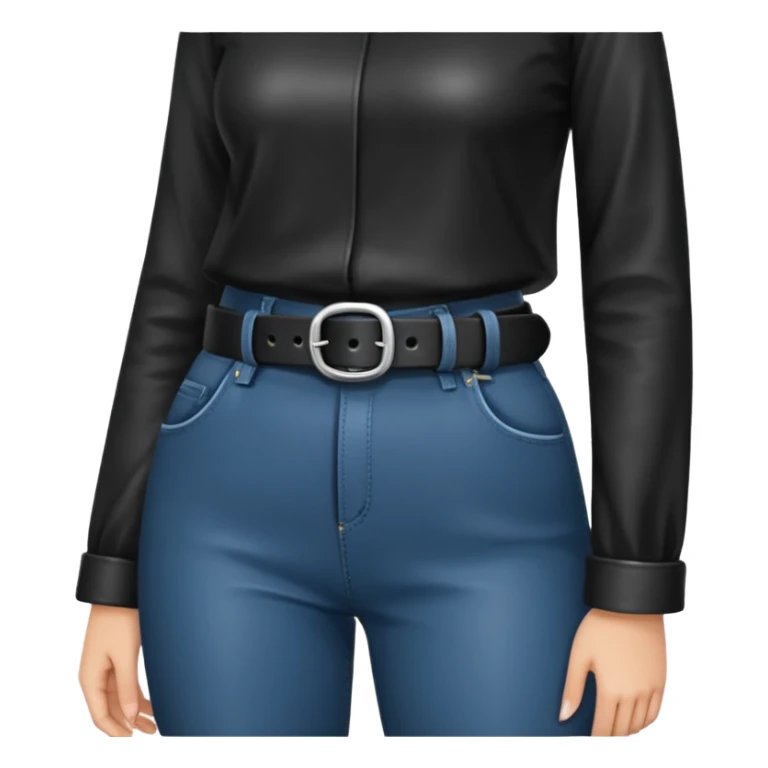 black leather belt in girls hand do not show face sticker