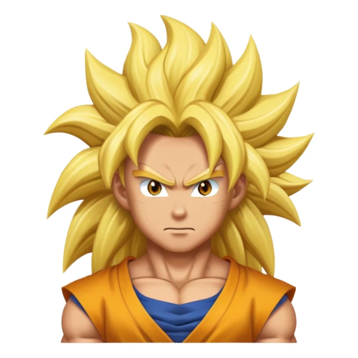 super saiyan with long hair sticker