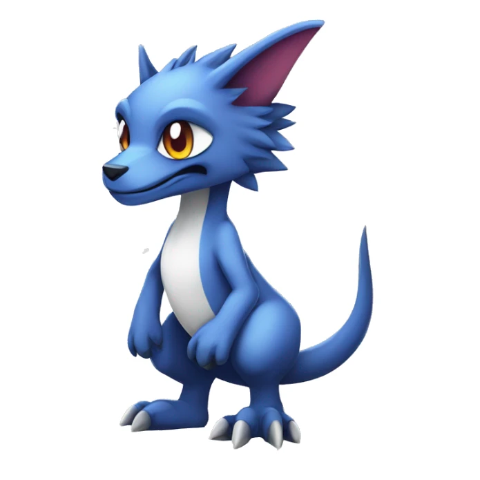 Cute Chibi Lombax-Sergal-Vernid-Fakemon full body sticker