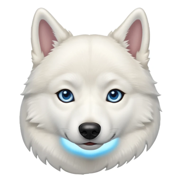 White husky Siberian with blue eyes dog sticker