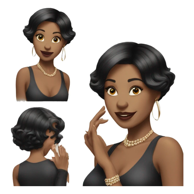  in Chicago all that jazz dance black bob haircut caucasian  sticker