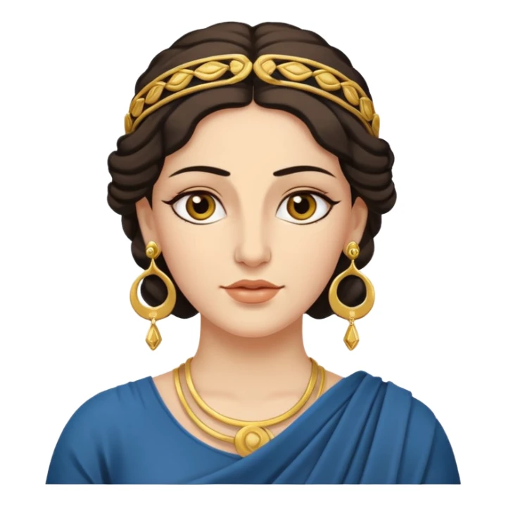Ancient greek Women with Earrings sticker