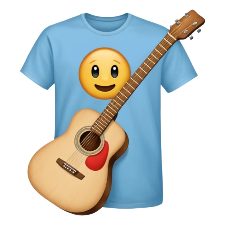 Guitar with band T-shirt  sticker