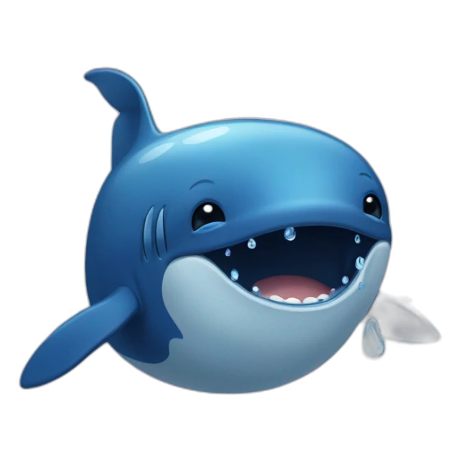 orcawhale crying tears of sadness sticker